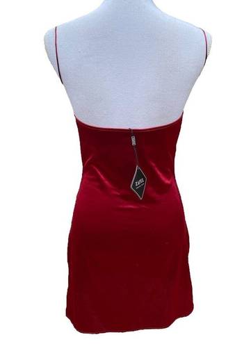 Zaful  Slip Dress Slip Cowl Neck Red Women's Size Medium