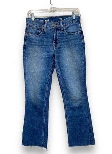 J.Crew  9 Inch Billie Demi Boot Crop Jeans Light Wash Size 25 Mid Rise