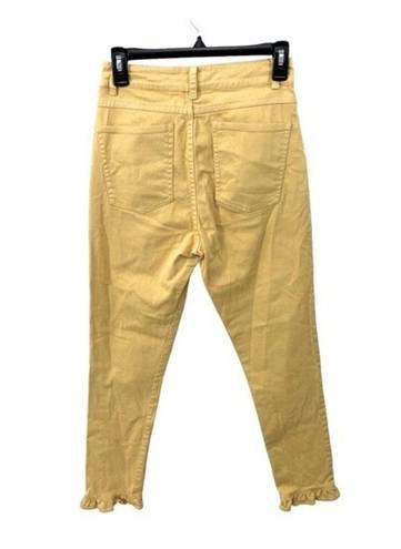 Capulet  Imogen Cropped Pant Jeans in Custard Size XS Yellow Button Fly Jeans