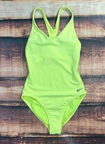 Nike  Highlighter Yellow Neon One Piece Swim Suit