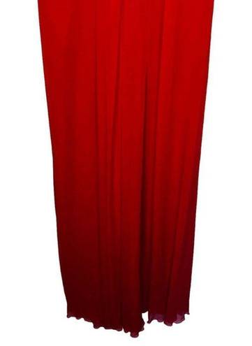 B Darlin  Red Halter Formal Maxi Dress