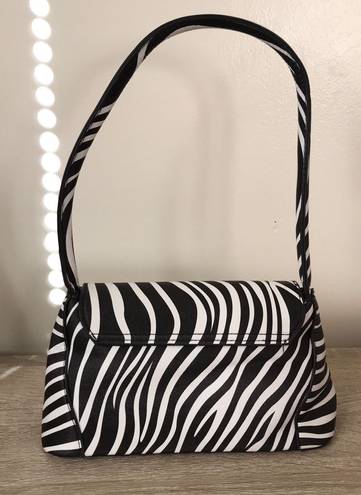 Vintage Zebra shoulder Bag Black