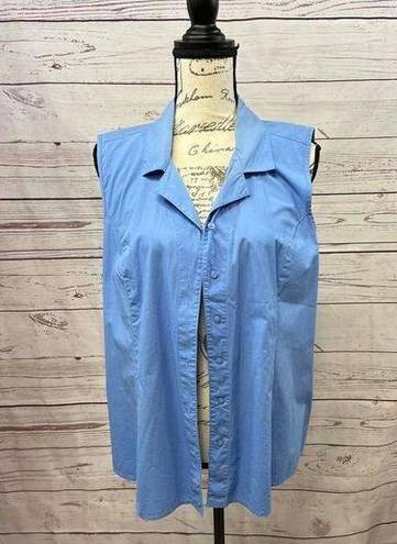 Krass&co 1491-D& XL blue sleeveless button down