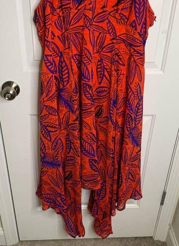 Alexis  by Target handkerchief trapeze tropical sleeveless midi dress size XL