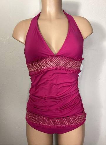 Bleu Rod Beattie New.  rouge smocked tankini set Size 8. Retails $161