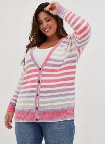 Torrid  size 0 multi colored striped cardigan