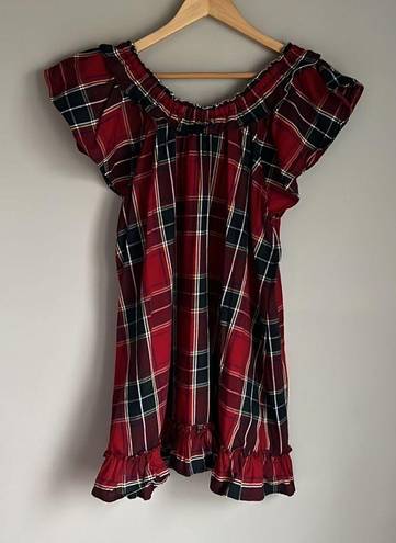 Hill House  Home Cordelia Dress - Red Tartan