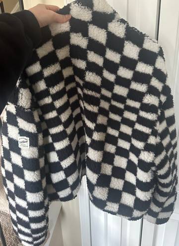 Checkered Fuzzy Jacket Size XL