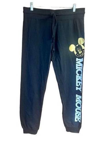 Disney  Womans Mickey Mouse Sweat pants Sz L 11-13 NWT