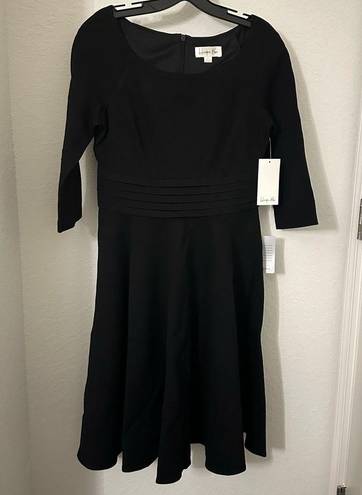 Harper  ROSE Pleated Fit & Flare Black Dress Size 8