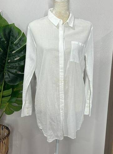 Treasure & Bond  • gauzy sheer long sleeve button down shirt