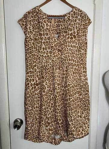 Pilcro  from Anthropologie leopard prints, sleeveless, V-neck mini dress. M