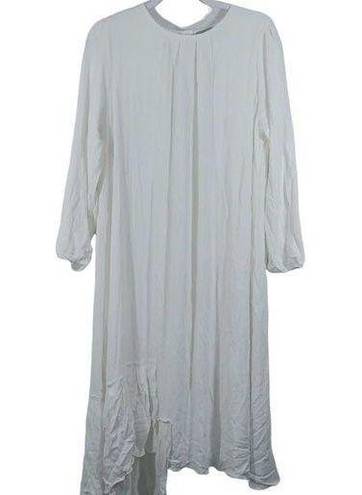 Dahlia Solika White Asymmetrical  Dress L