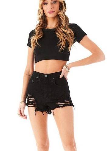 LF NWT  Carmar Black Denim Distressed Shorts‎ Sold Out Online Size 25