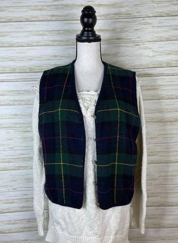 Karen Scott  Ramie Cotton Academia Plaid Knit Vest