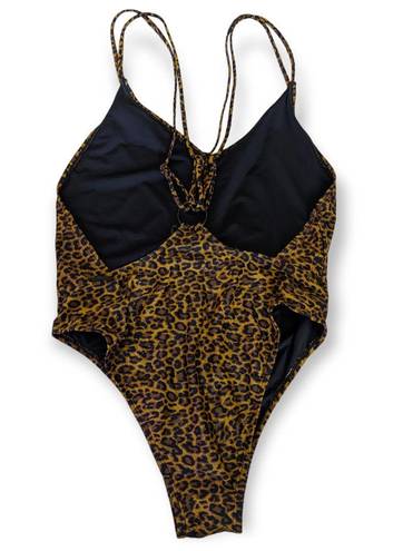 Kendall + Kylie Leopard Print Cheeky One Piece Swimsuit