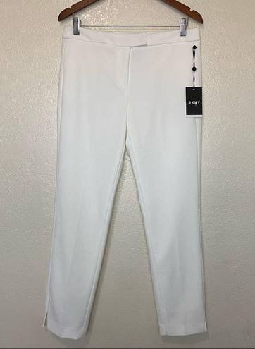 DKNY  Foundation Slim Ankle Pants in Ivory Size 6 NWT