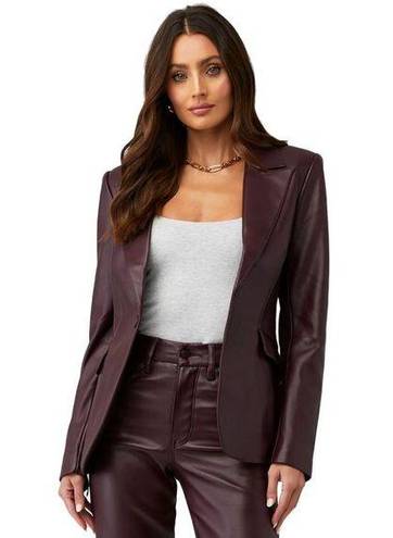 Good American  Better Than Leather Sculpted Blazer in Malbec003 Small Womens