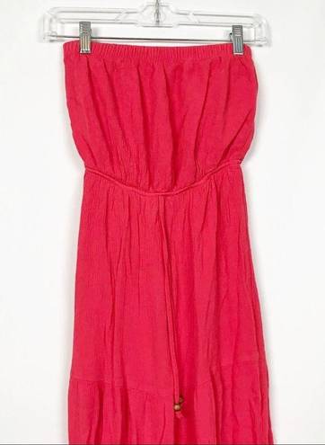 Socialite  Pink Sleeveless Tube Top Maxi Dress Sz XS