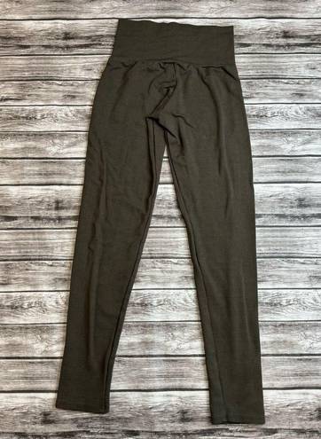 Honey Punch  Women's Leggings Zip Zipper Closure Stretch S SM Small Olive Green