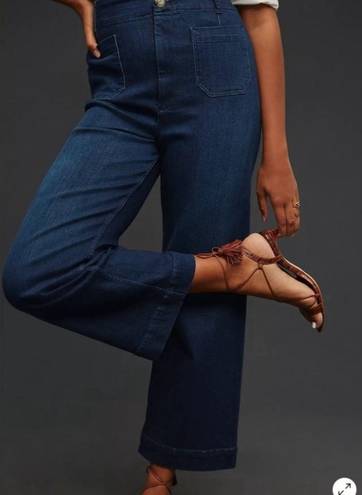 Pilcro  Anthropologie 28 The Skipper Dark Wash Crop Jeans