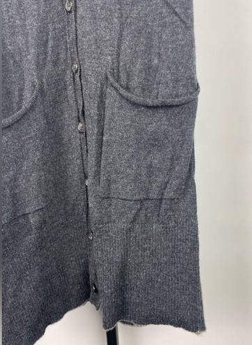 Banana Republic  Charcoal Gray Merino Wool Sleeveless Button Down Sweater Vest