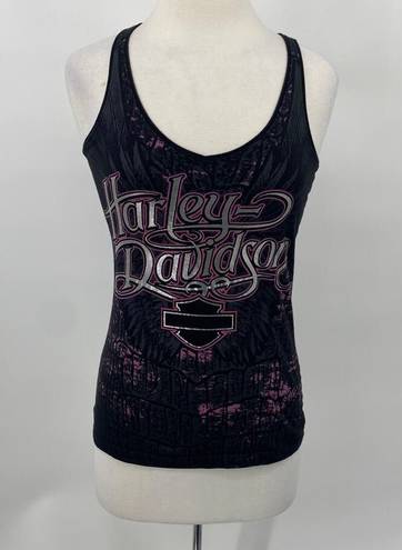 Harley Davidson  Tank Top Graceland Graphic Logo Memphis Tennessee Womens Small