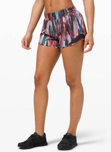 Lululemon  Hotty Hot II Shorts 2.5 Chroma Fusion Multi Black SIZE 10