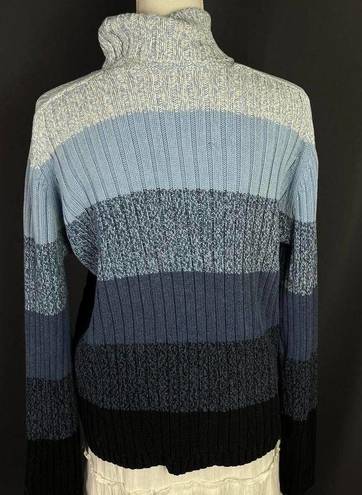 Marsh Landing  blue and black turtlenevk sweater