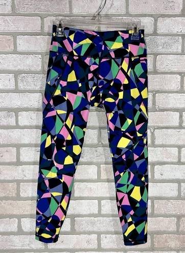 Sweaty Betty  Power 7/8 Length Multi Color Geo Print Leggings Size 6