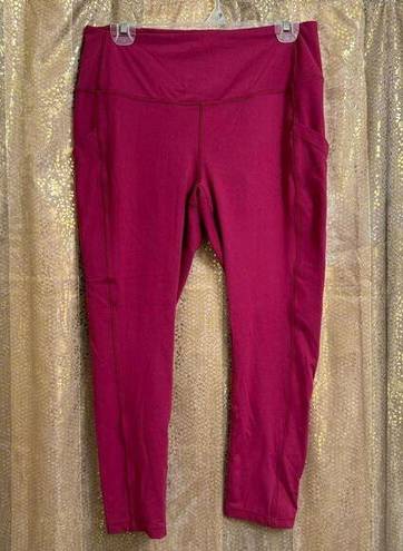 32 Degrees Heat 32 Degrees Cool Magenta Pink High Waist Active Leggings Large NWOT