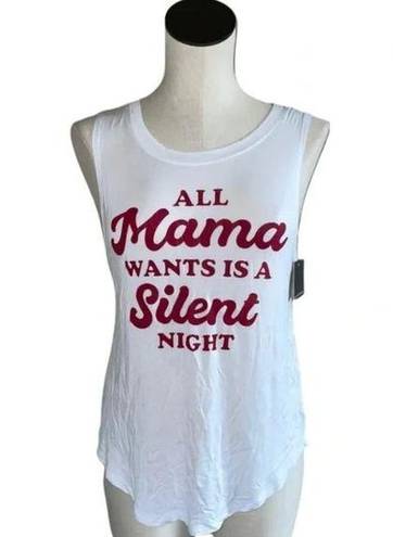 Grayson Threads NWT Grayson /Thread All Mama Wants Is A Silent Night Tank Top White Small