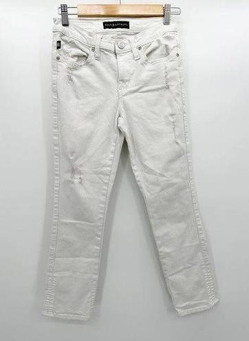 Rock & Republic  Kendall White Cotton Blend Denim Capri Jeans Women's Size 4