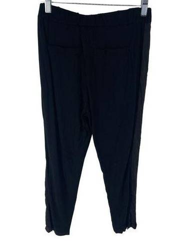 Michael Stars  Women's Pull On Pants Slim Leg Elastic Waistband Black Medium