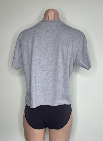 The Comfy  And Ready Crop Tee In Gray Size Small 