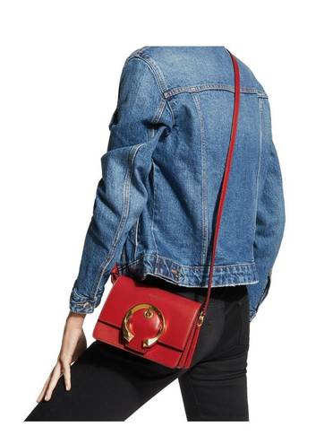 Jimmy Choo Red Leather Madeline Shoulder Bag Purse Crossbody