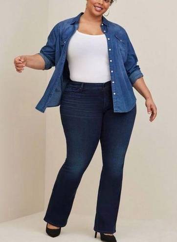 Torrid Luxe Slim Boot Super Stretch Dark Denim Wash Jeans size 20R