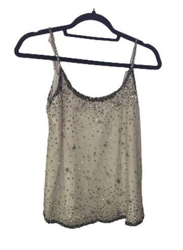 Joie  gold beige sequin tank top size XWS NWOT