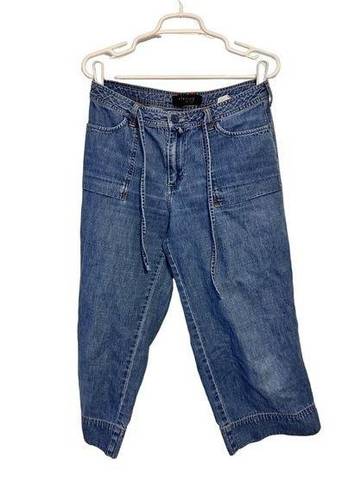 Lee Riveted by  drawstring cropped wide leg jeans 10