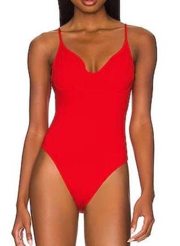 Good American NWT  Showoff Underwire One-Piece Swimsuit in Bright Poppy