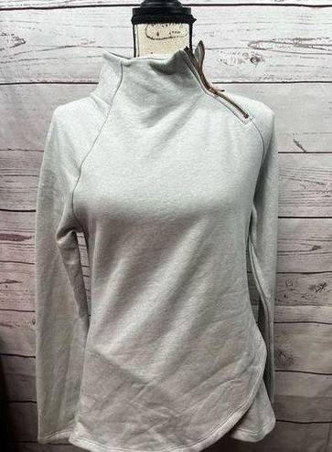 Balance Collection  small gray pullover sweatshirt with side/neck zipper (-#1954)