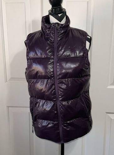 Bershka  STREET BRANDING Purple Puffer Vest