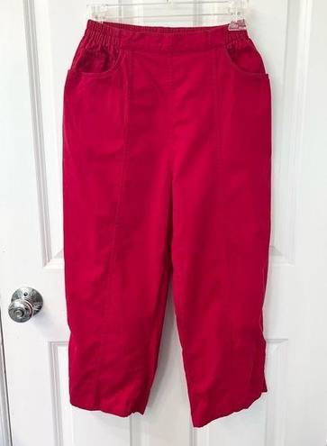 Cathy Daniels Vintage Cathy Daniel’s cropped ankle pants small cotton red