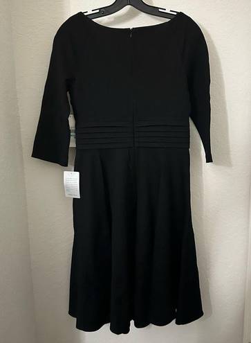 Harper  ROSE Pleated Fit & Flare Black Dress Size 8