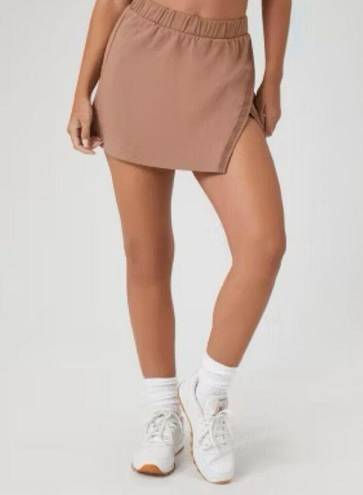 Forever 21 Active Skirt Tan, Front Slit Mini Skort