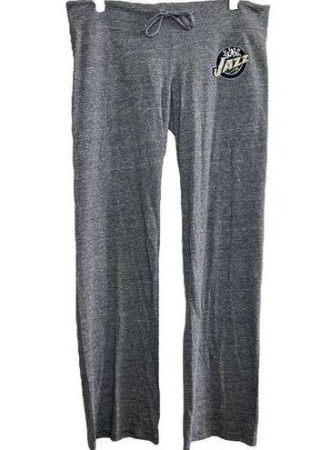 Nba  Terry Sweatpants Utah Jazz Print Drawstring Loose Fit Gray Medium