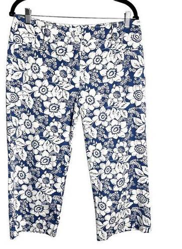 Krass&co NY &  - Blue & White Floral Capri Pants - Sz. 8