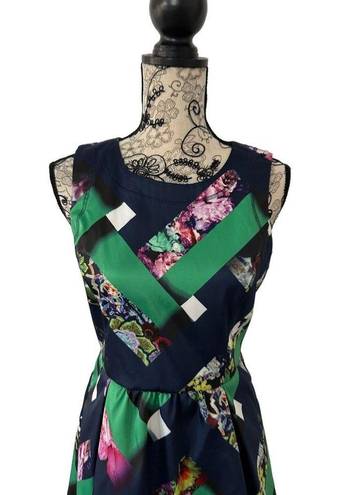 Cynthia Rowley  Floral Colorblock Dress Sz 6