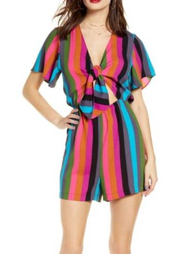 Nordstrom NWT Leith X  Multi Stripe Savy Summer Romper Small