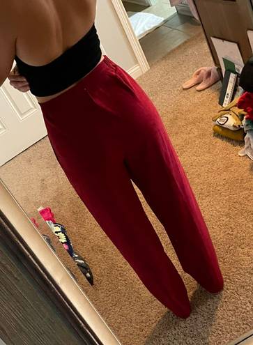 Vintage Red Suede Pants Size 4